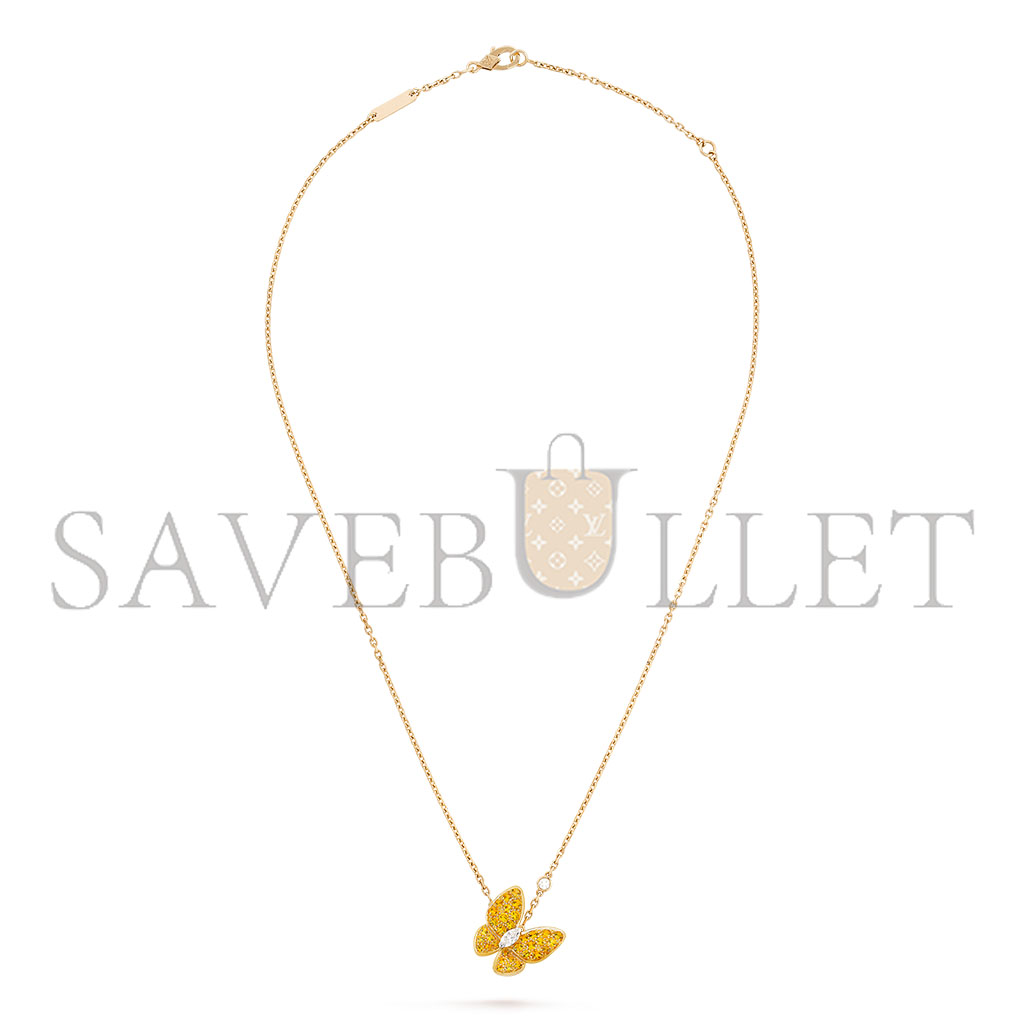 VAN CLEEF ARPELS TWO BUTTERFLY PENDANT VCARO3M300